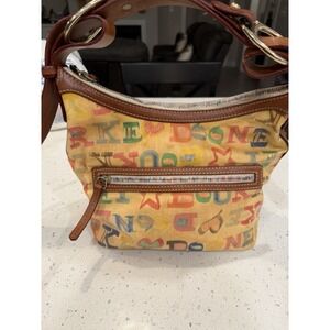 Vintage Y2K Dooney & Bourke Crayon Scribble Logo Colors Shoulder Bag Purse